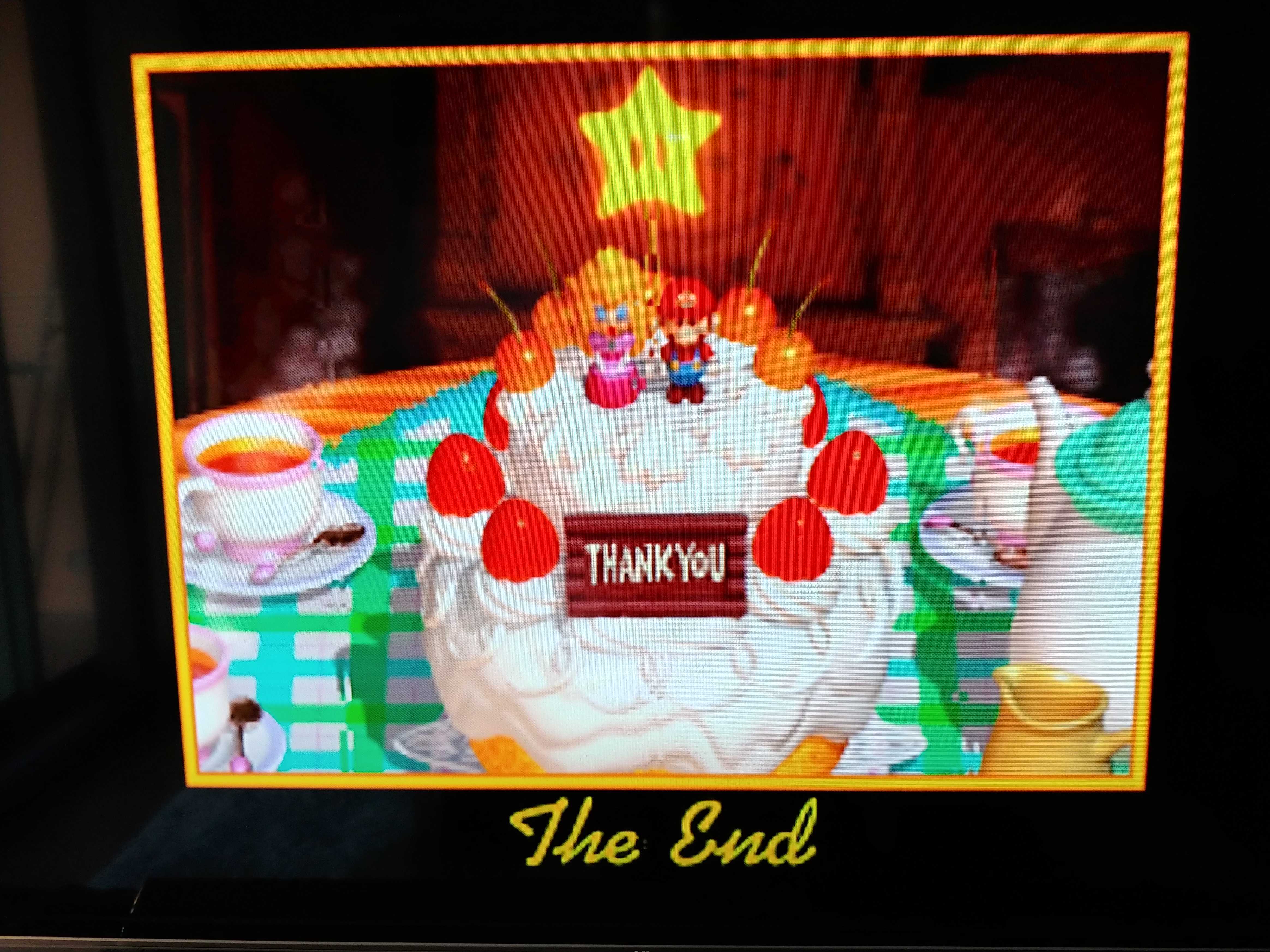 Super Mario 64 ending cake